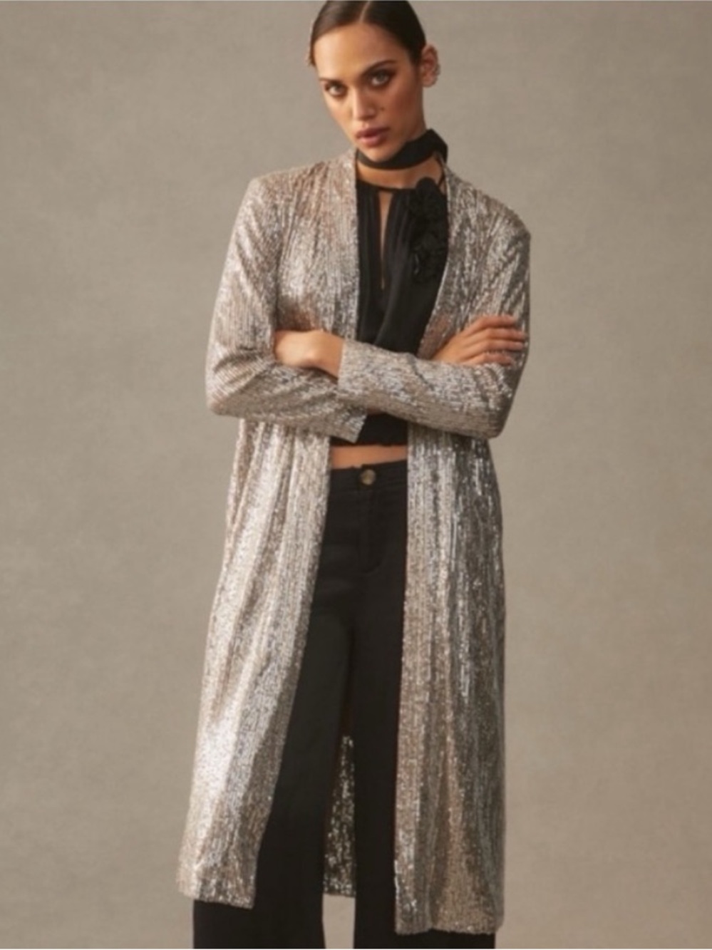 NWT Anthropologie MARE MARE Sequin Duster, S